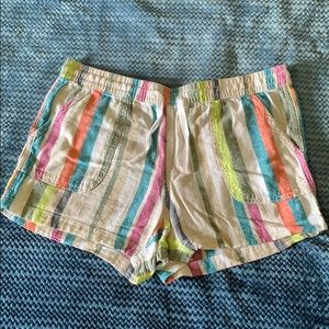5/$15 Colorful linen shorts with pockets